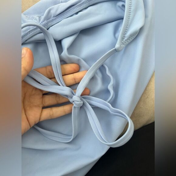 Aerie Baby Blue One-piece Swimsuit With Tie Straps - Picture 7 of 11